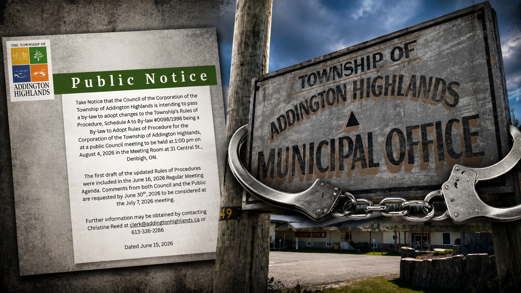 Addington Highlands wants its chair to warn residents they could be sued for speaking at a public meeting